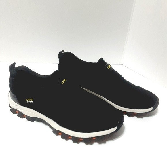 UFK Sport Men’s Black Faux Suede Slip-On Comfort Sneakers US10 Casual Streetwear - Picture 2 of 8